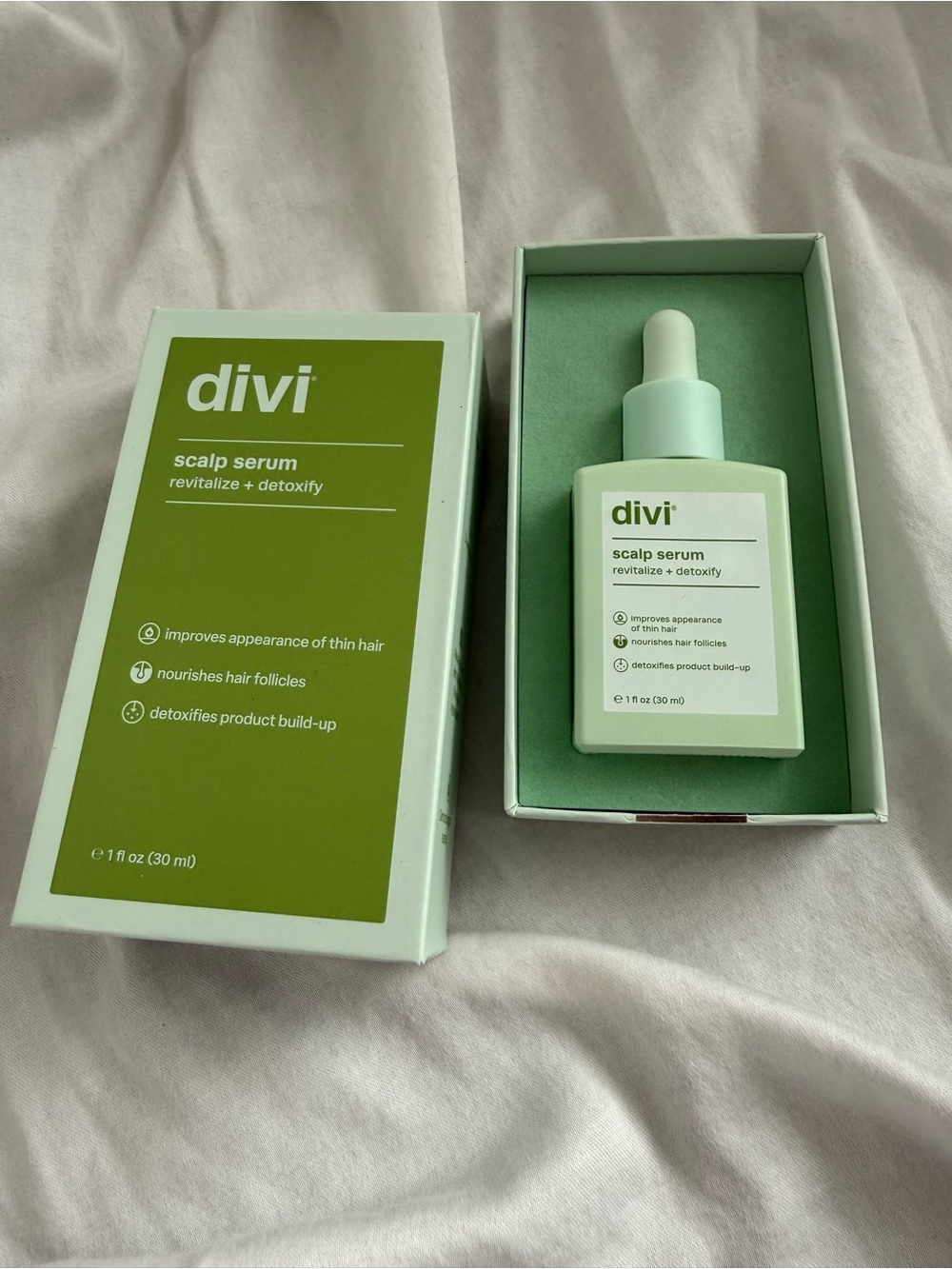 Divi Scalp Serum Revitalize Detoxify Oil Green New